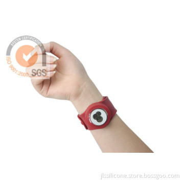 Promo Colorful Waterproof Silicone Slap Sport Watches In Red 